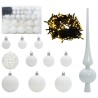 Ensemble de Boules de Noël avec 150 LED 61 pcs Blanc Plastique 512648512648
