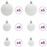 Ensemble de Boules de Noël avec 150 LED 61 pcs Blanc Plastique 512648512648