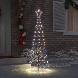 Arbre de Noël LED avec piquets au sol Multicolore 250 cm Fer 512649512649