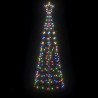 Arbre de Noël LED avec piquets au sol Multicolore 250 cm Fer 512649512649