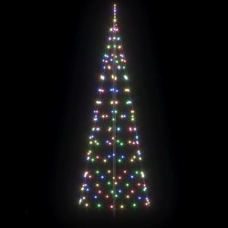 Arbre de Noël LED avec piquets au sol Multicolore 250 cm Fer 512649512649