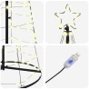 Arbre de Noël LED avec 390 LED Blanc chaud 250 cm Fer 512651512651