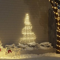 Arbre de Noël LED avec piquets au sol Blanc chaud 182 cm Métal 512654512654
