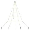 Arbre de Noël LED avec piquets au sol Blanc chaud 182 cm Métal 512654512654
