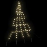 Arbre de Noël LED avec piquets au sol Blanc chaud 182 cm Métal 512654512654