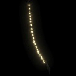 Arbre de Noël LED avec piquets au sol Blanc chaud 182 cm Métal 512654512654