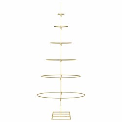 Arbre de Noël en métal Doré 148 cm Acier peint par poudre 512656512656