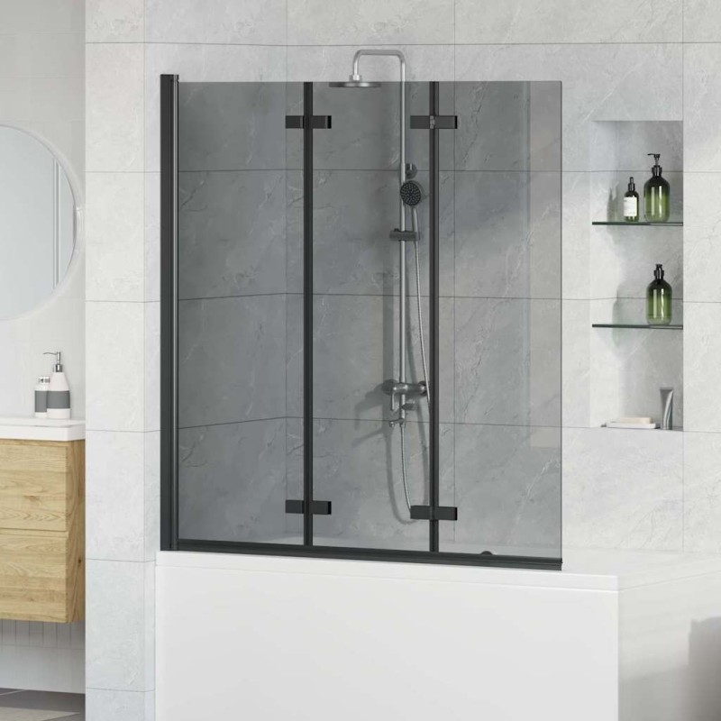 Enceinte de Douche Noir 130 x 138 cm Verre ESG et aluminium 512657512657