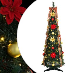 Sapin de Noël artificiel avec 50 LED Vert 125 cm PVC 512660512660