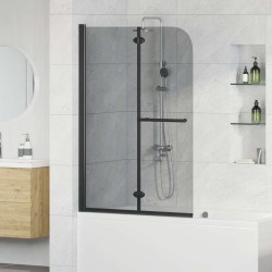 Enceinte de Douche Noir 120 x 140 cm Verre ESG et aluminium 512661512661