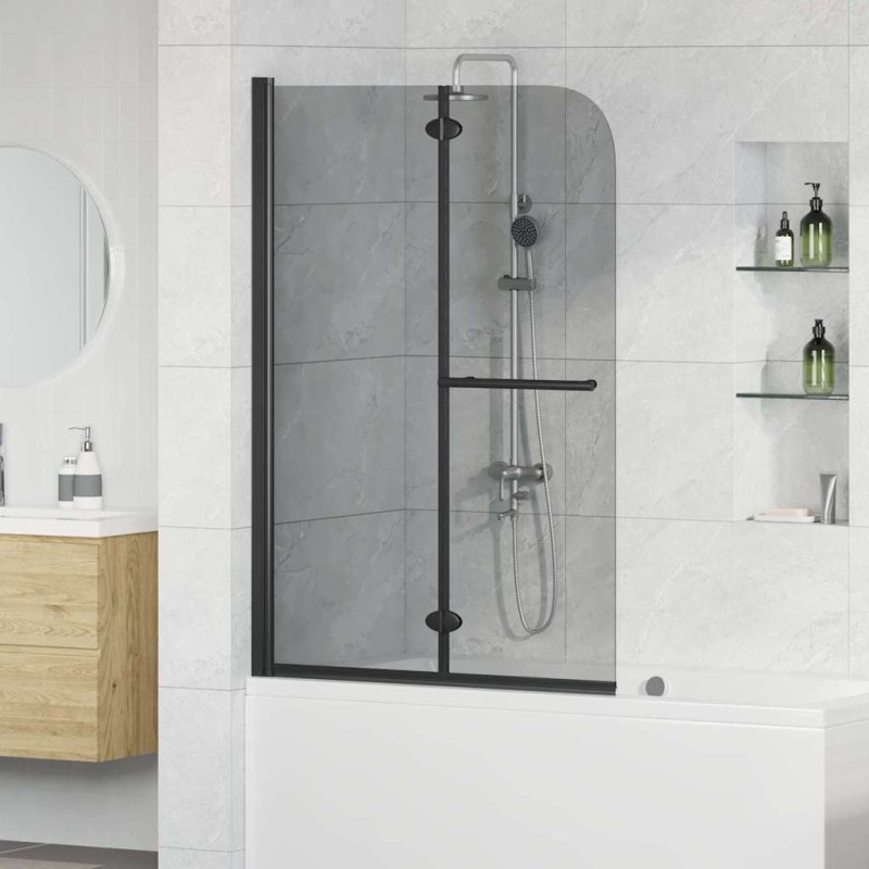 Enceinte de Douche Noir 120 x 140 cm Verre ESG et aluminium 512661512661
