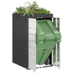Stockage de Poubelle à Roulettes avec Toit de Jardinière pour Poubelle de 240L 512666512666