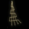 Arbre de Noël LED avec piquets au sol Blanc chaud 306 cm Métal 512667512667