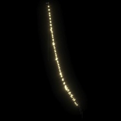 Arbre de Noël LED avec piquets au sol Blanc chaud 306 cm Métal 512667512667