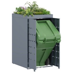 Rangement pour bac à roulettes avec toit de jardinière pour bac unique de 240L 512676512676