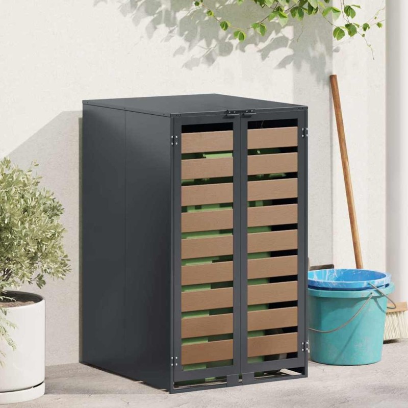 Stockage de Poubelle à Roulettes avec Couvercle à Gaz Relevable pour Poubelle de 240L 512677512677