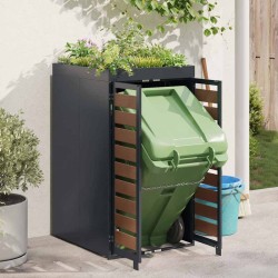 Stockage de Poubelle à Roulettes avec Toit de Jardinière pour Poubelle de 240L 512678512678