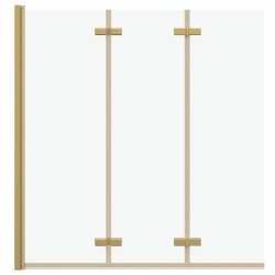 Enceinte de Douche Doré 130 x 138 cm Verre ESG et aluminium 512679512679