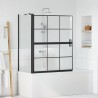 Écran de douche de bain Noir et Transparent 100 x 68 x 128 cm 512686512686