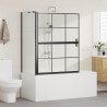 Écran de douche de bain Noir et Transparent 100 x 68 x 128 cm 512686512686