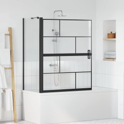 Écran de douche de bain Noir et Transparent 100 x 68 x 128 cm 512689512689