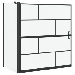 Écran de douche de bain Noir et Transparent 116 x 68 x 128 cm 512690512690