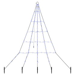 Arbre de Noël LED avec piquets au sol Bleu 182 cm Métal 512691512691