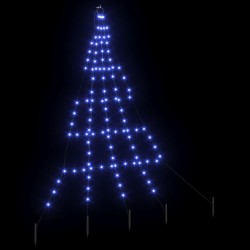 Arbre de Noël LED avec piquets au sol Bleu 182 cm Métal 512691512691