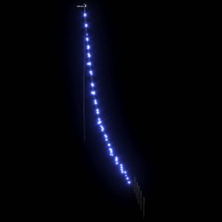 Arbre de Noël LED avec piquets au sol Bleu 182 cm Métal 512691512691