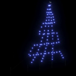 Arbre de Noël LED avec piquets au sol Bleu 182 cm Métal 512691512691