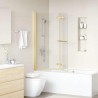 Enceinte de Douche Doré 120 x 140 cm Verre ESG et aluminium 512697512697