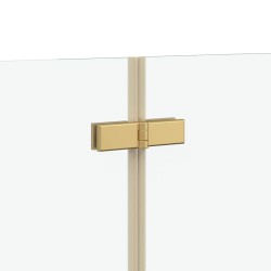 Enceinte de Douche Doré 95 x 140 cm Verre ESG et aluminium 512698512698