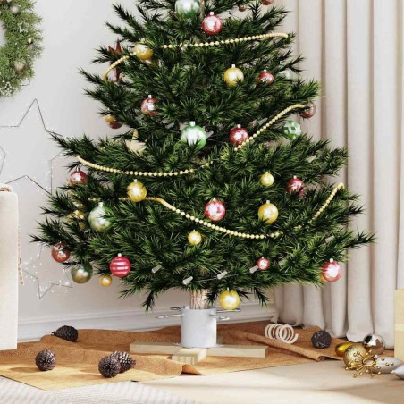 Pied de Sapin de Noël 1.73 Blanc 50 x 50 x 16 cm Pin massif 512706512706