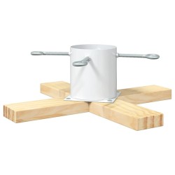Pied de Sapin de Noël 1.73 Blanc 50 x 50 x 16 cm Pin massif 512706512706