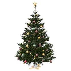 Pied de Sapin de Noël 1.73 Blanc 50 x 50 x 16 cm Pin massif 512706512706