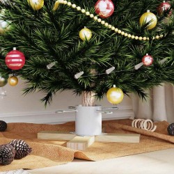 Pied de Sapin de Noël 1.73 Blanc 50 x 50 x 16 cm Pin massif 512706512706