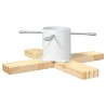 Pied de Sapin de Noël 1.73 Blanc 50 x 50 x 16 cm Pin massif 512706512706