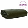 Bâche 650g / m² Vert olive 5 x 7 m Toile avec revêtement en PVC 512718512718