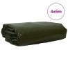 Bâche 650g / m² Vert olive 4 x 6 m Toile avec revêtement en PVC 512726512726