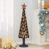 Sapin de Noël avec support Marron 120 cm Bois de teck solide 512732512732