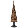 Sapin de Noël avec support Marron 120 cm Bois de teck solide 512732512732