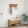 Porte-manteau mural Naturel 70 x 10 x 20 cm Bois de teck massif 512734512734