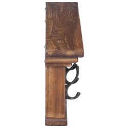 Porte-manteau mural Naturel 70 x 10 x 20 cm Bois de teck massif 512734512734