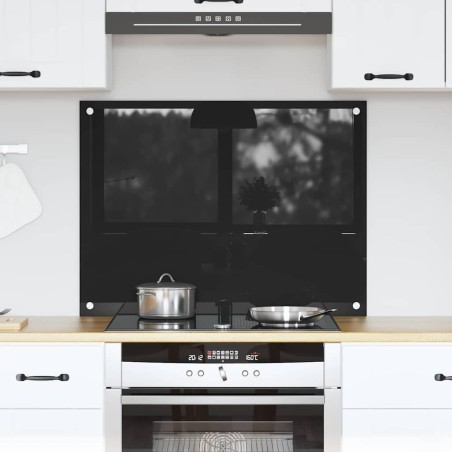 Crédence de cuisine Noir 80 x 60 cm verre trempé 512735512735