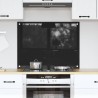 Crédence de cuisine Noir 80 x 60 cm verre trempé 512735512735