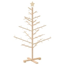 Arbre de Noël en bois Naturel 125 cm Bois de pin massif 512736512736