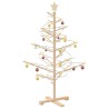 Arbre de Noël en bois Naturel 125 cm Bois de pin massif 512736512736