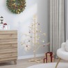 Arbre de Noël en bois Naturel 125 cm Bois de pin massif 512736512736