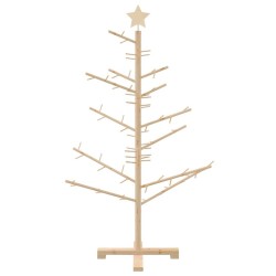 Arbre de Noël en bois Naturel 125 cm Bois de pin massif 512736512736