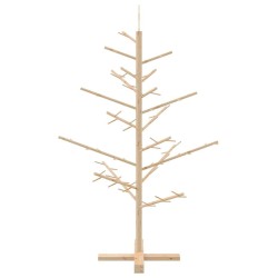 Arbre de Noël en bois Naturel 125 cm Bois de pin massif 512736512736